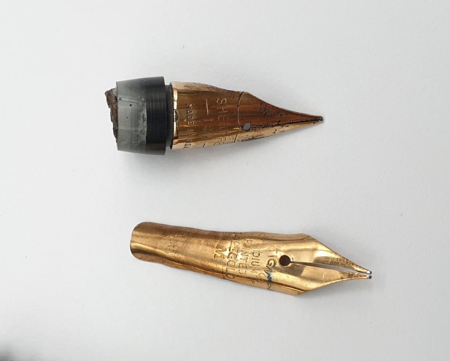 Four 14K Yellow Gold Fountain Pen Nibs. - Image 4 of 8