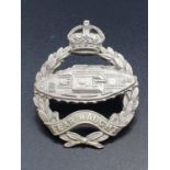 Solid Silver 1924 Issue (tank facing the wrong way) Officers Cap Badge