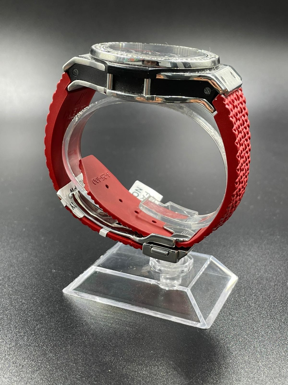 Hublot Big Bang chronometer watch with black face and original diamond dial - Image 4 of 5