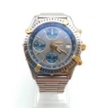 BREITLING CHRONOGRAPHE AUTOMATIC WATCH. WATER RESISTANT UP TO 100 METRES. 38MM
