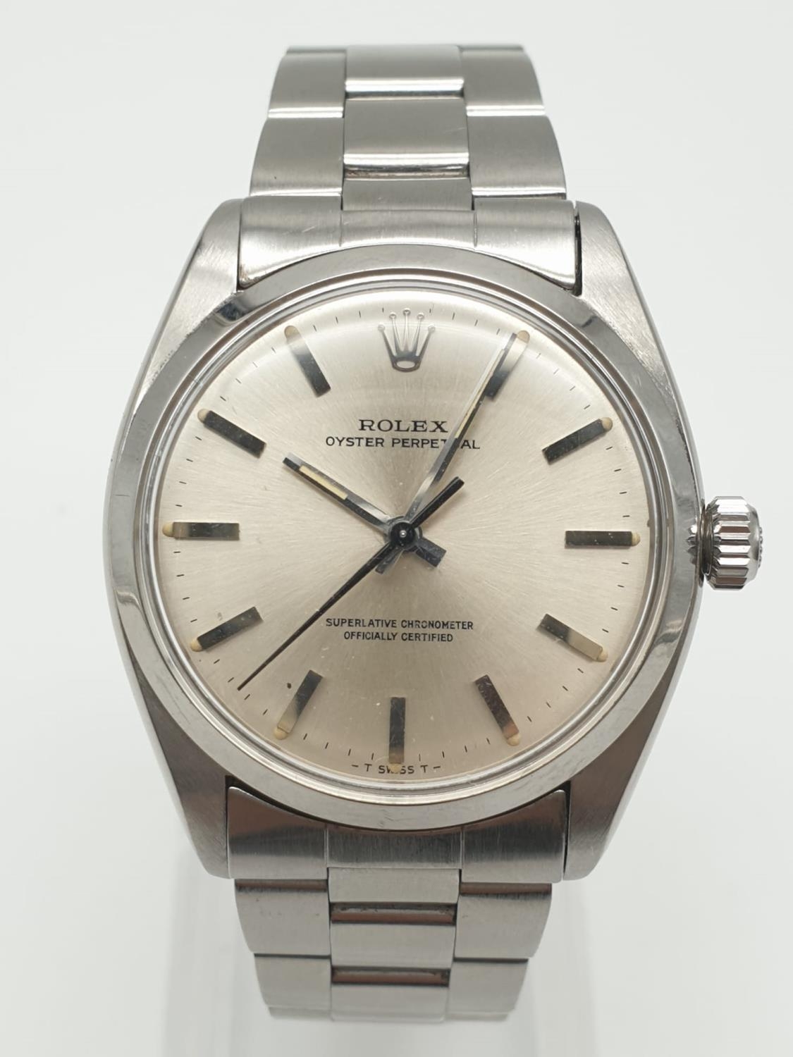 ROLEX OYSTER PERPETUAL WATCH IN STAINLESS STEEL, GOOD CODITION FWO 36MM