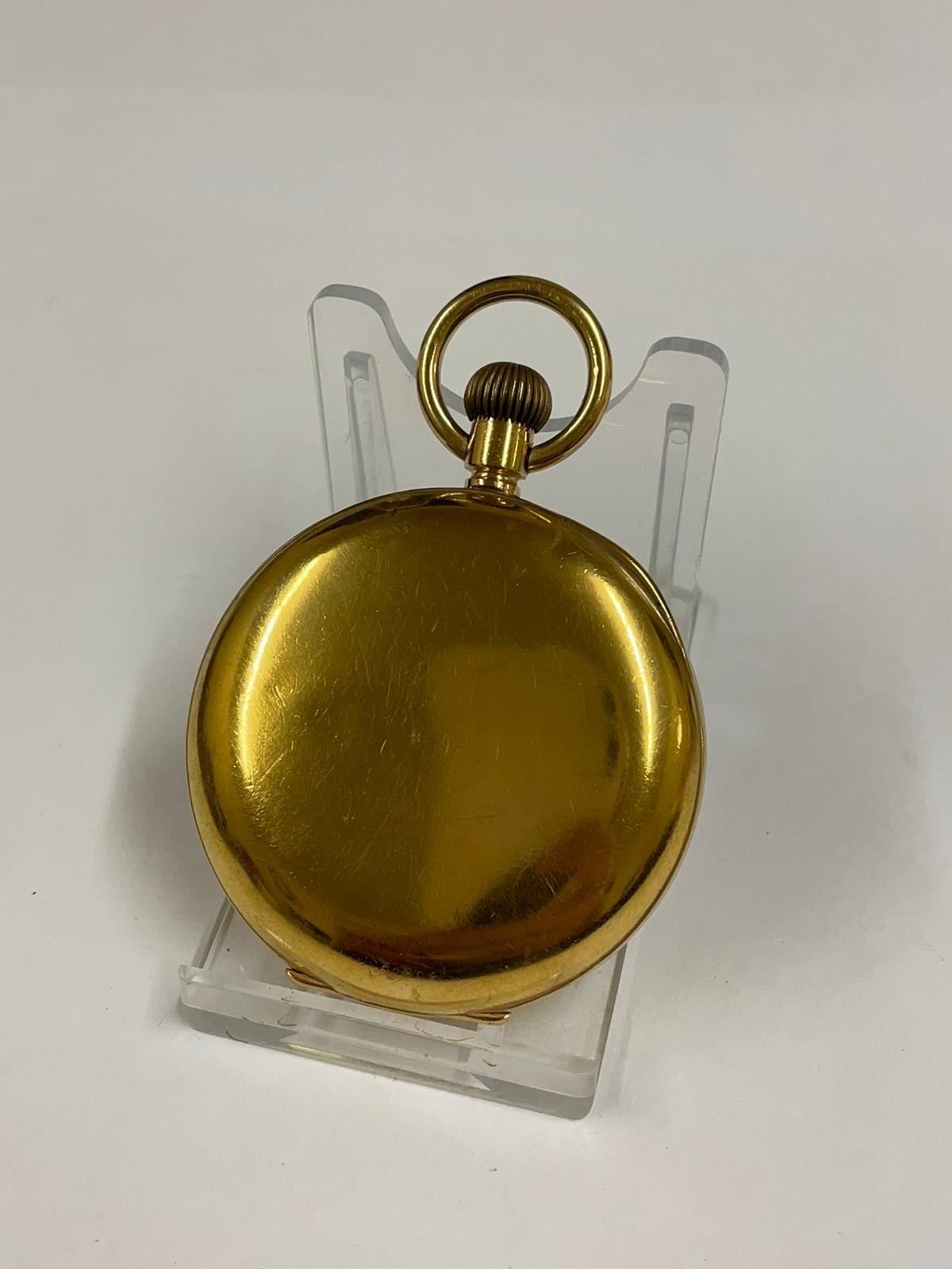 Vintage yellow metal omega pocket watch working but sold with no guarantees - Image 4 of 6