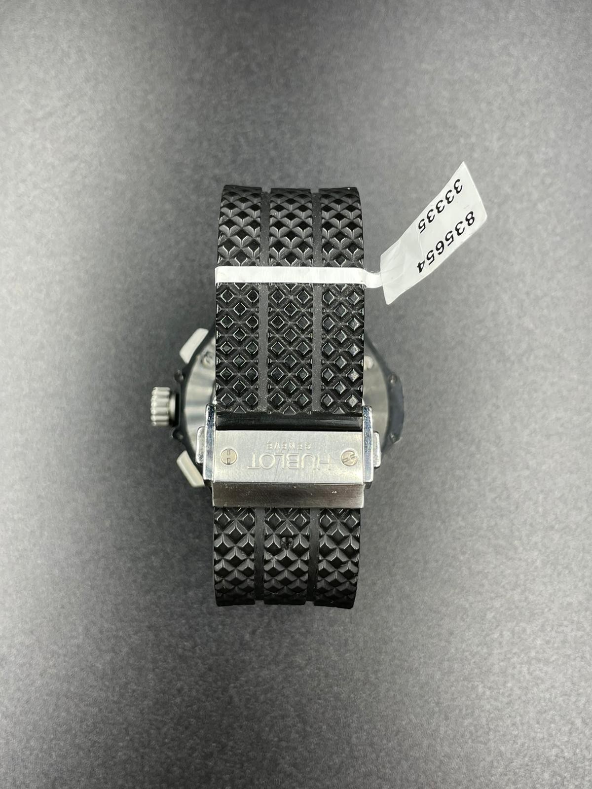Hublot Big Bang chronometer watch black face and skeleton back - Image 2 of 4