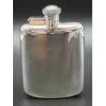 Silver Hip Flask. J Deakin and Sons - 1946 Hallmark. Inscribed with initials C.J.P 14th June 1952.