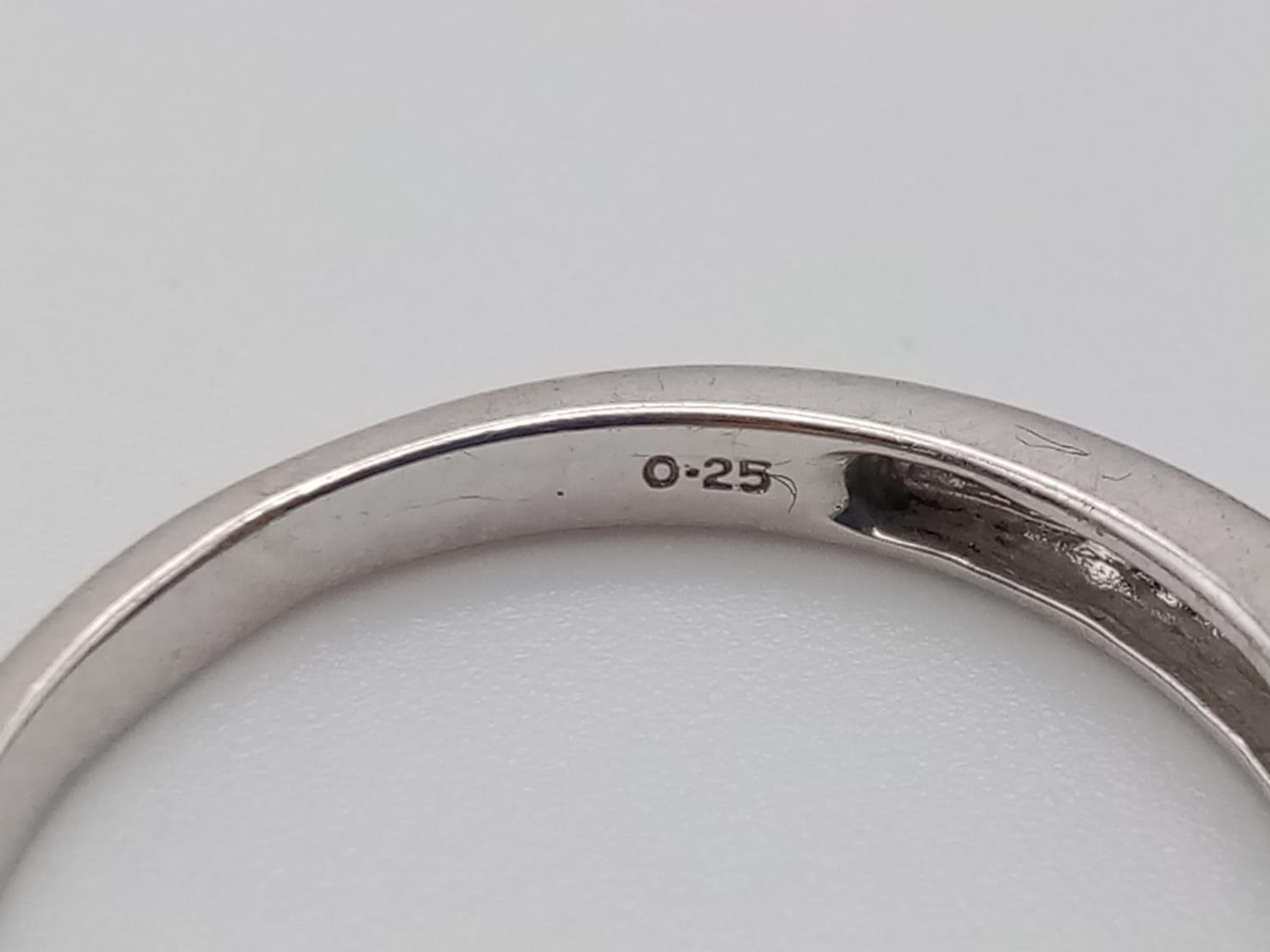 9k white gold half eternity ring, 2.4g weight and approx 0.25ct diamonds - Image 4 of 5