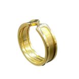 18k yellow Gold Cartier band ring, weight 7.7g approx and size P