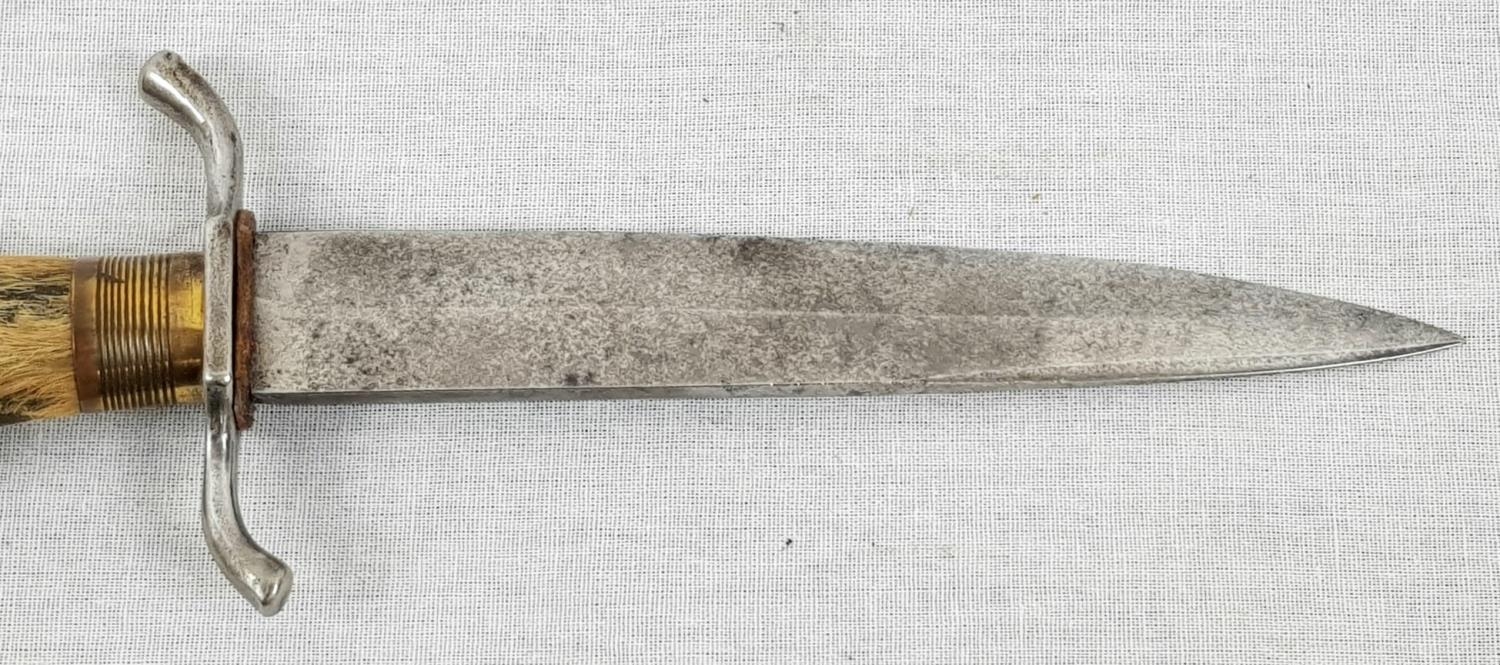 German WW1 trench knife with animal foot handle - Image 4 of 4