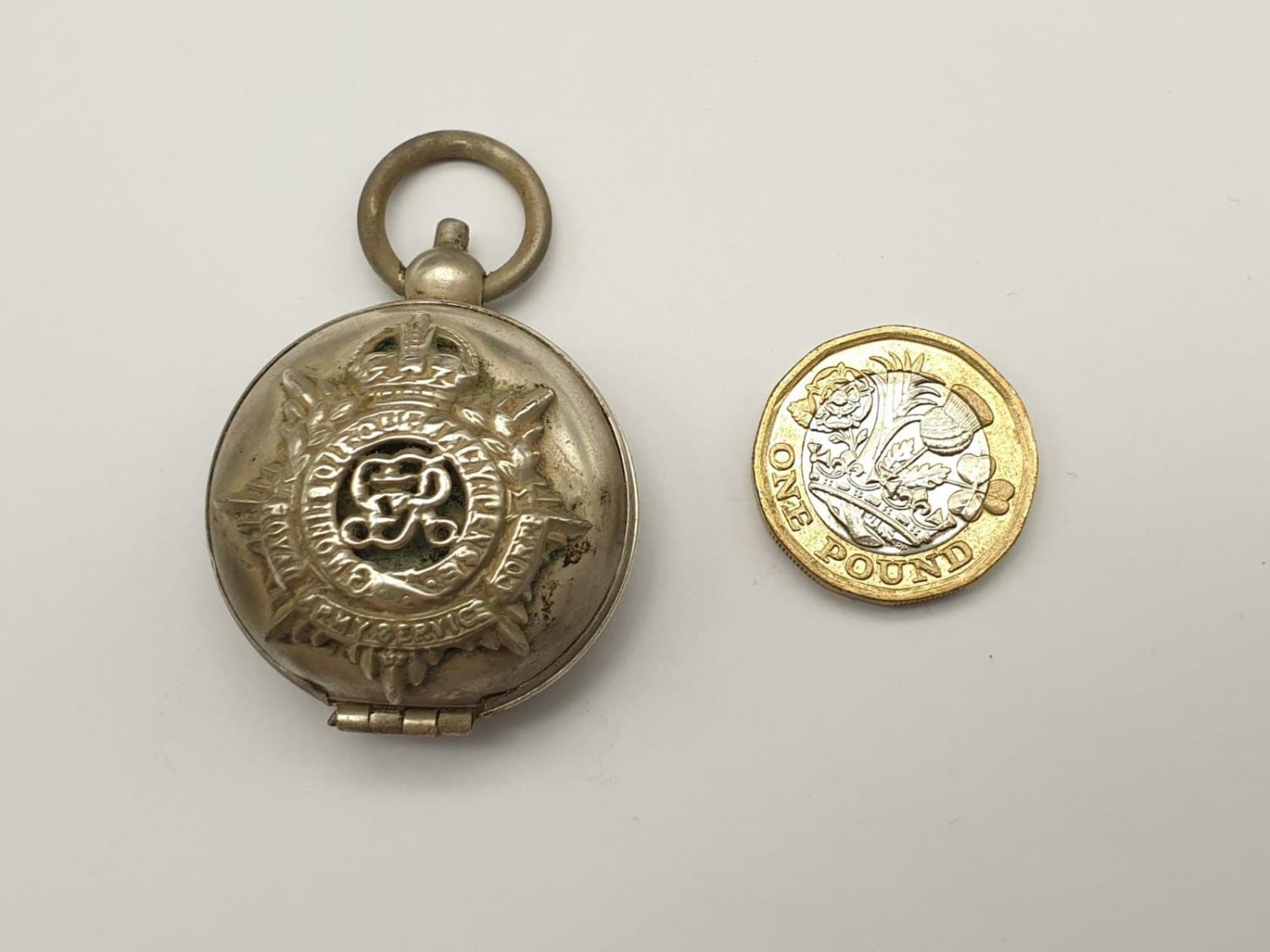 WW2 British Officers Cased Compass with a Royal Army Service Corps Badge - Image 6 of 6