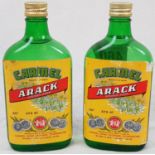 Two Vintage Bottles (375ml) of Carmel Arack Extra Fine Clear Israeli Brandy.