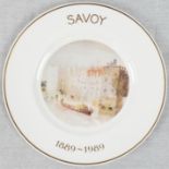 Limited Edition Royal Doulton Savoy Plate. Centenary edition. 1889-1989. 27cm diameter. As New, in