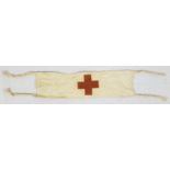 Waffen SS Medics Arm Band. The SS stamp can just be made out on one of the corners.