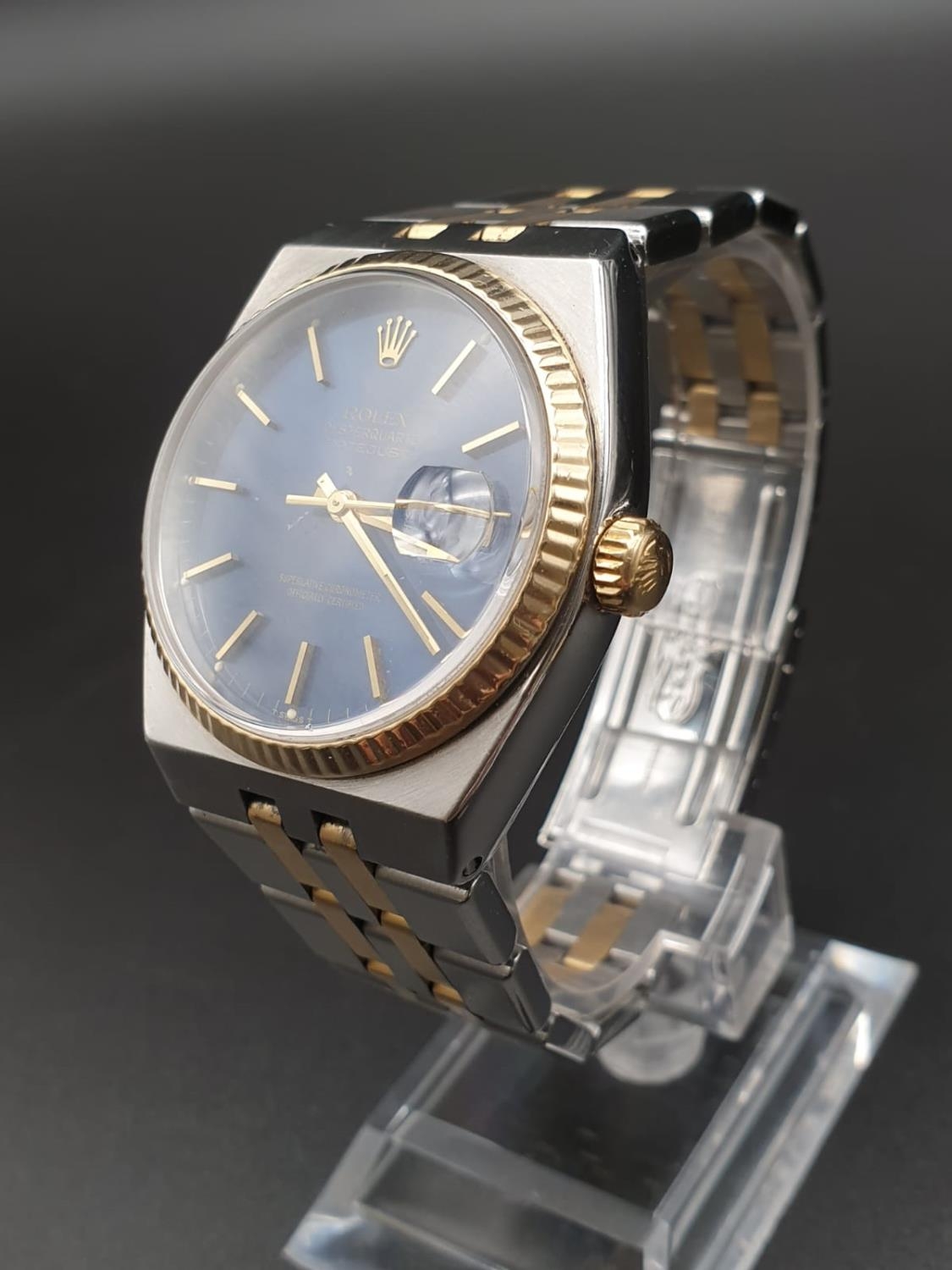 A BI-METAL ROLEX OYSTERQUARTZ WITH ATTRACTIVE BLUE FACE 36MM - Image 2 of 12