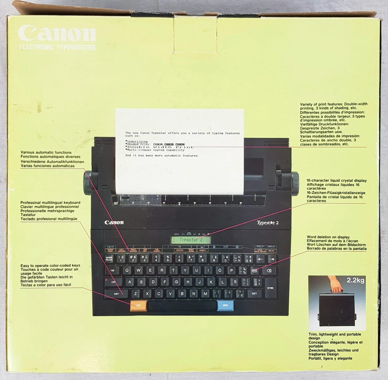 Canon Typestar 2 Portable Electronic Typewriter. Go back in time with this vintage word processor. - Image 4 of 5