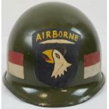 Vietnam War Era US M1 Airborne Police Helmet