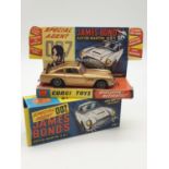 Corgi 261 James Bond Aston Martin D.B.5 Toy Car. 1965 Model. Fair Condition - comes In original box.