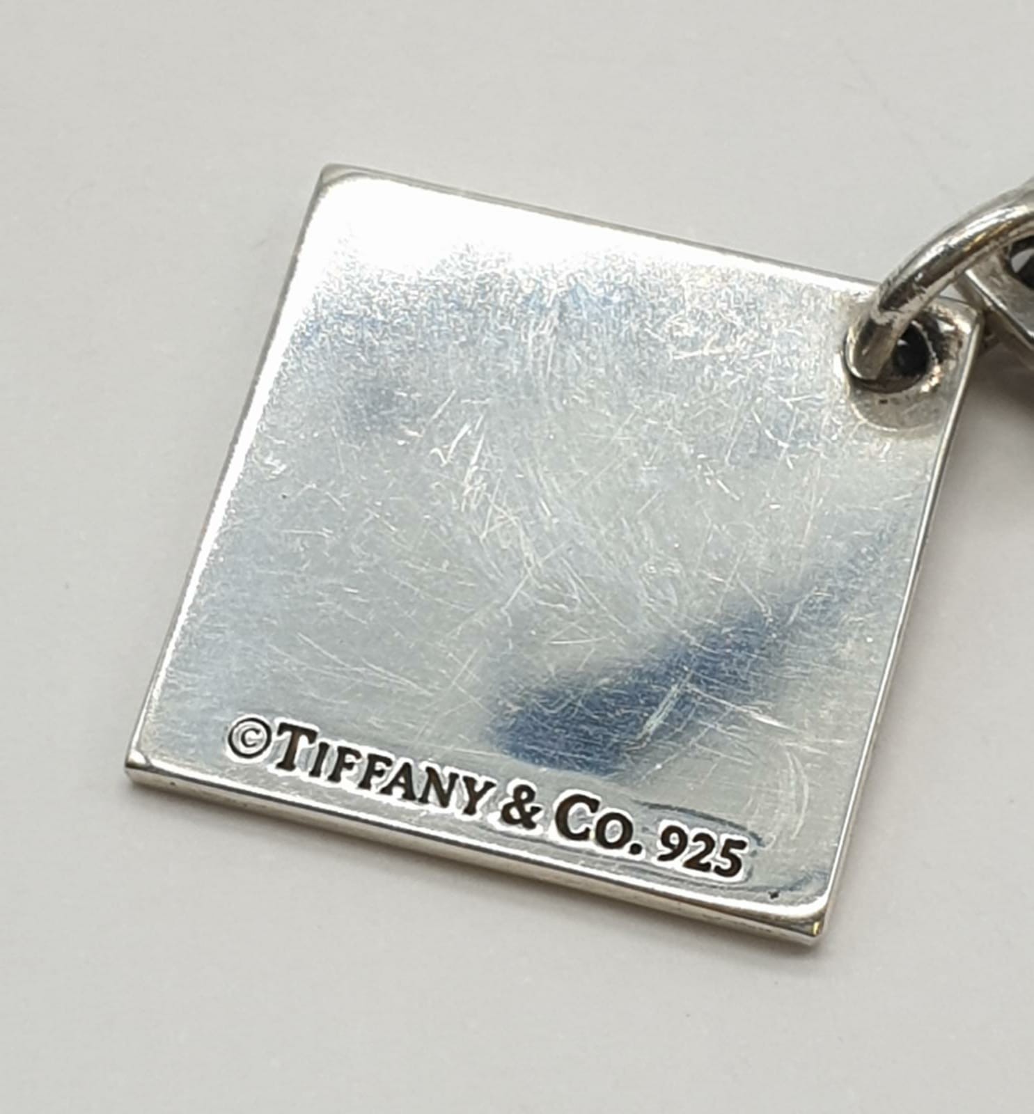 Tiffany silver square pendant - Image 2 of 2