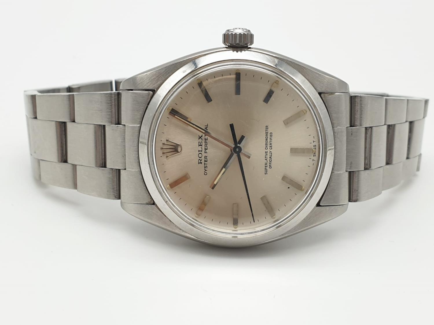 ROLEX OYSTER PERPETUAL WATCH IN STAINLESS STEEL, GOOD CODITION FWO 36MM - Image 4 of 10