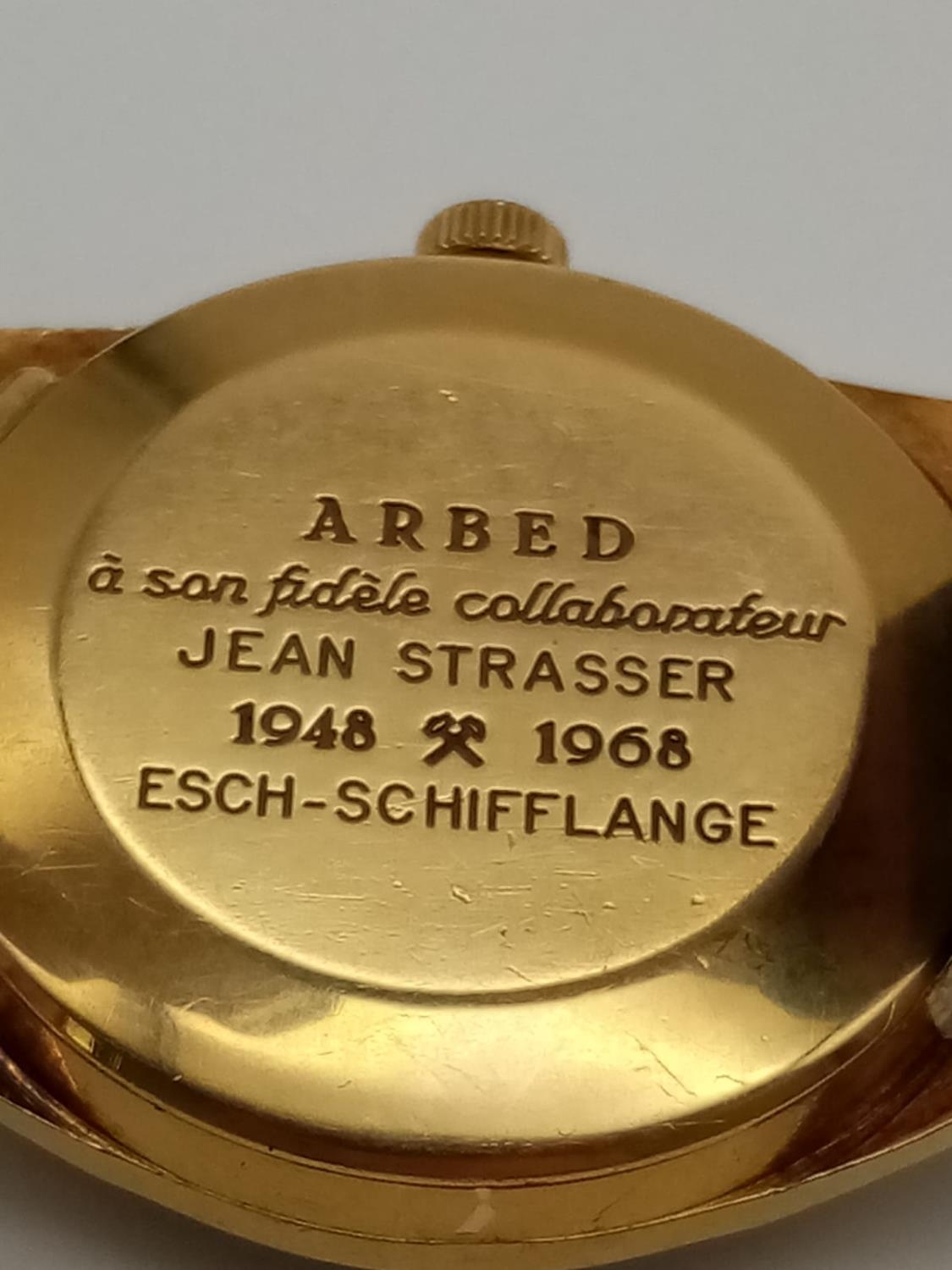 A VINTAGE 18K "INTERNATIONAL WATCH CO" AUTOMATIC GENTLEMANS WRIST WATCH (SCHAFFHAUSEN) 36MM - Image 6 of 10