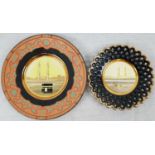 Two Beautifully Gilded Japanese Chokin Plates decorated in an Islamic style. 20cm and 15.5cm