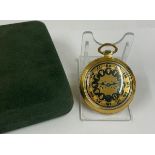 Vintage yellow metal Turkish ottoman omega pocket watch, working but sold with no guarantees