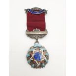 PRIMO Silver enamel medal with original ribbon