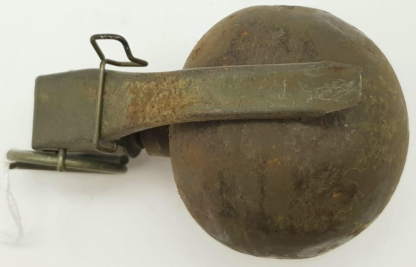 Vietnam War Era INERT US M.67 Grenade. The idea was that every all-American boy could throw a - Image 3 of 4