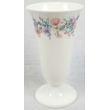 Vintage Wedgewood small Vase. Floral Decoration. Good Condition. 18cm tall.