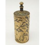 Rare Antique (1850) Dowler's Nocturnal Vesta Match Box Safe Brass. Registered Number 2349. Spring