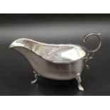 Silver Plate Sauce Boat. Made by Martin Hall and Co. 15 x 6 cm