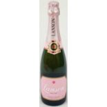 Bottle (75cl) Lanson Rosé Champagne. As new, in gift box.