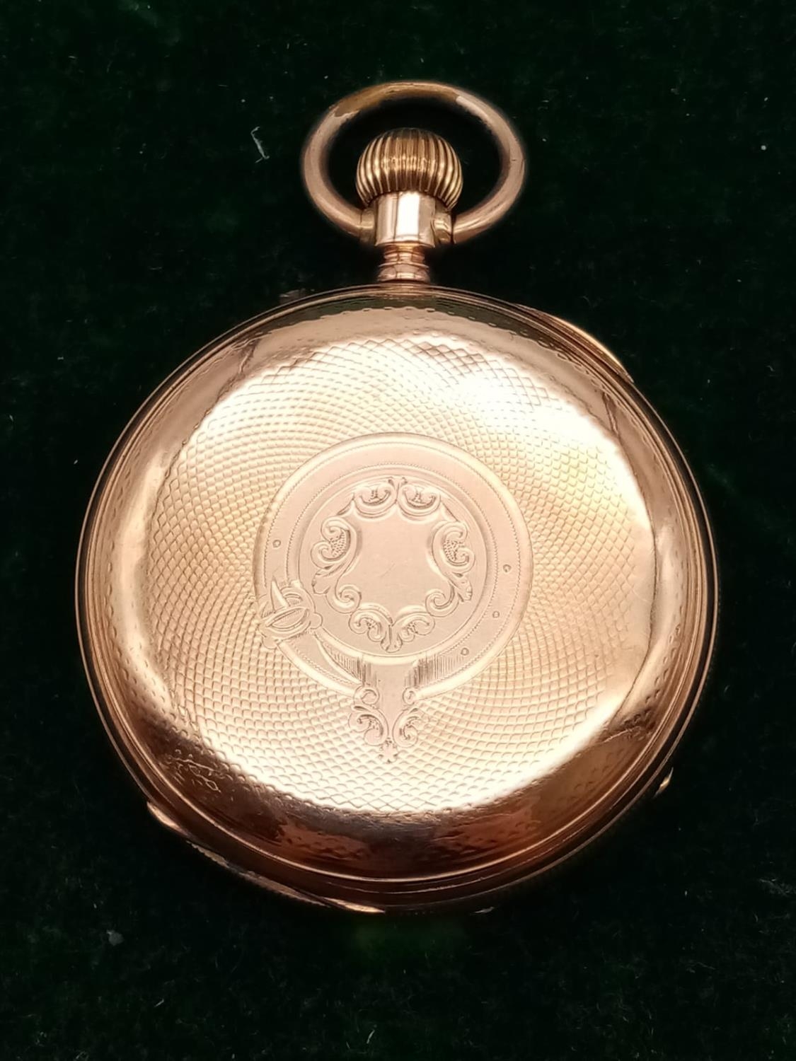 A GOLD PLATED POCKET WATCH WITH TOP WIND, WHITE FACE WITH ROMAN NUMERALS PROBABLY EARLY 20TH - Image 4 of 4