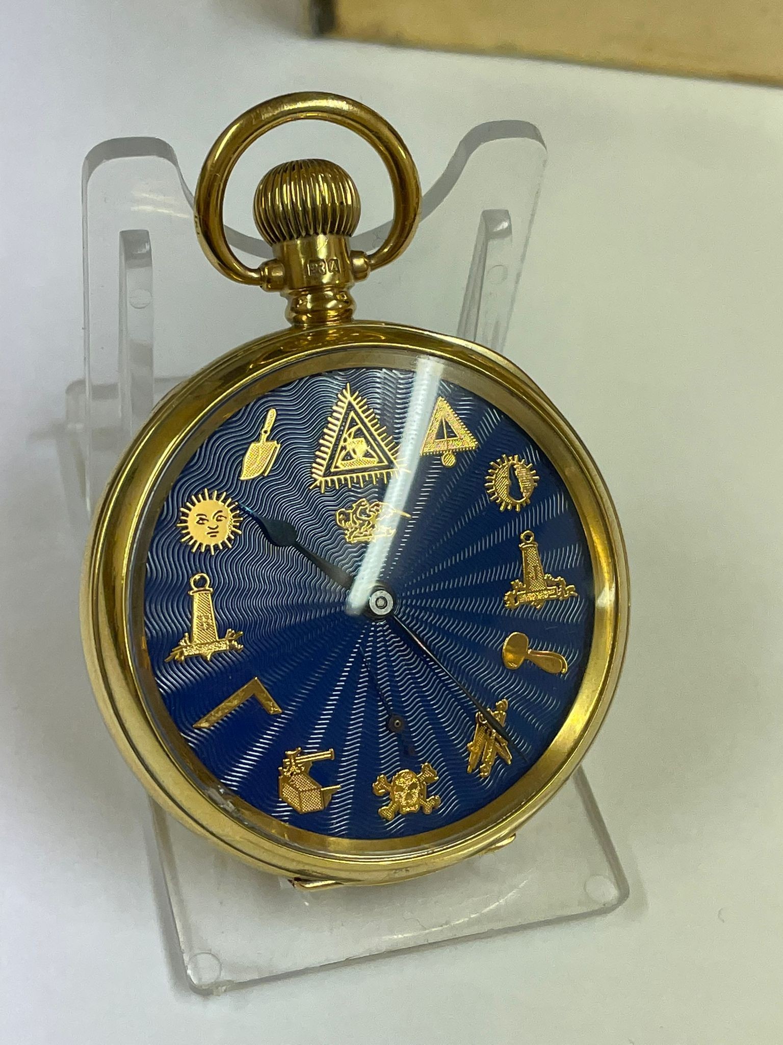 Vintage Masonic Rolex pocket watch with stand good condition and good working order but no - Image 20 of 21