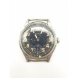 WW2 German Army Wrist Watch made by ?Bulla?. Marked ?DU? for Deutsch Heer. Working.