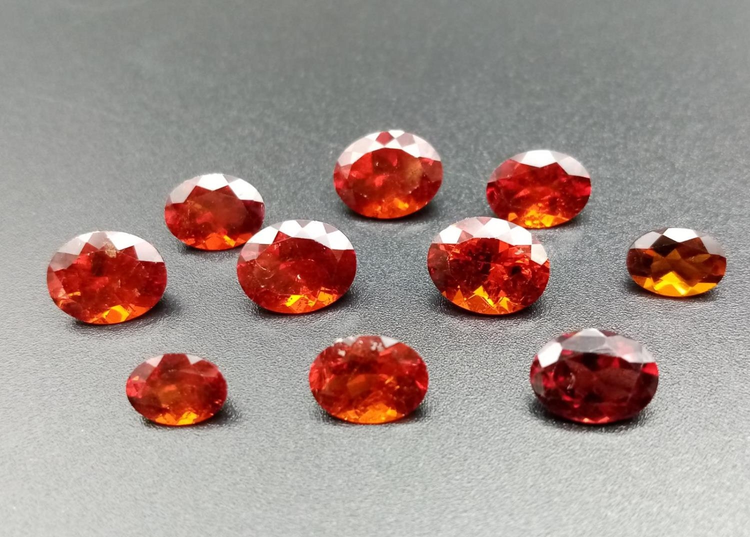 Parcel of 10 oval cut garnets total weight 17.26cts - Image 2 of 3