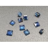 2.4 Carats (10 Pieces) of Natural Sapphires.