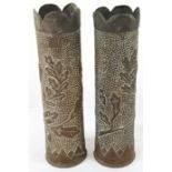 Pair of INERT WW1 Trench Art Shell Cases (need a good clean).