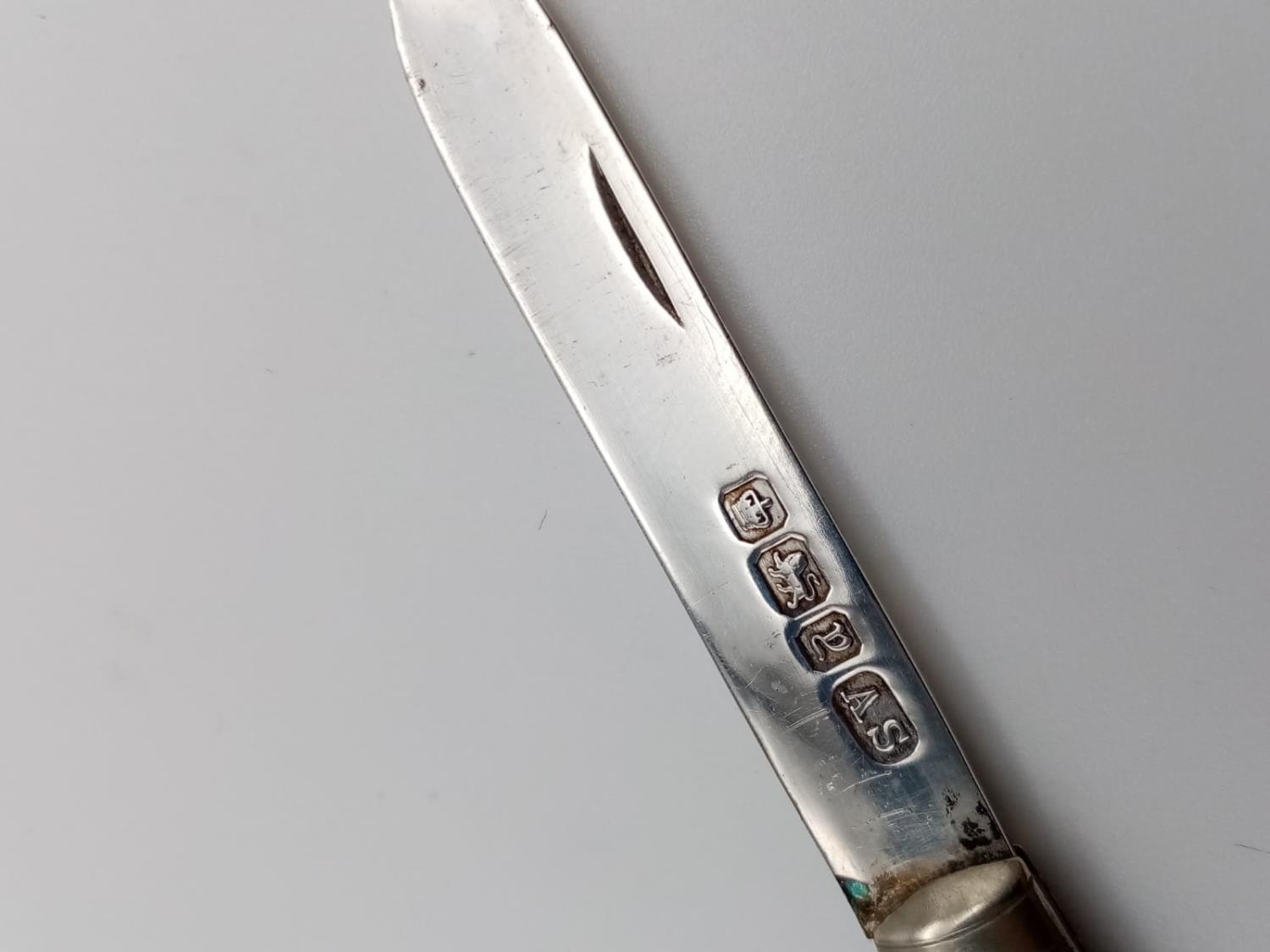 Silver bladed and MOP handle fruit knife - Image 3 of 4