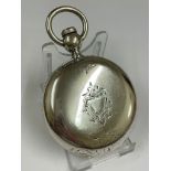 Antique c1870 enormous 5oz case coin silver Waltham full hunter pocket watch signed Appleton