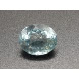 3.30 Cts Natural Aquamarine Gemstone in Oval Shape Cut. 10.67 x 8.64 x 5.77mm. Come with ITLGR