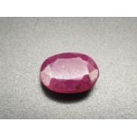 11.05 Cts Natural Ruby in Oval cut. 15.80 x 12.01 x 5.35 mm. Come with IGL&I Certificated.