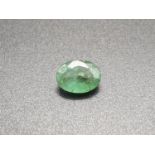 0.95 Cts Natural Zambian Emerald in Oval shape. 8.20 x 6.20 x 3.50mm. Come with GLI Certificated.