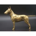 Solid Brass English Bull Terrier. 1.5 kilo 18 x 13cm