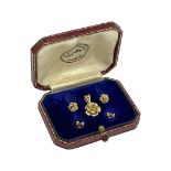 Vintage 9ct solid gold pendant & earrings matching set & box