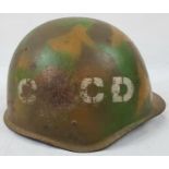 Vietnam War Era Russian helmet reissued to the Vietnamese C.S.C.D which were the security forces S.