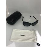 Chanel glasses in original box with duster for glasses; no papers; used