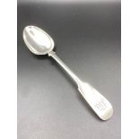 Early Victorian SILVER TABLESPOON clear hallmark showing W.R.Sobey, Exeter 1844 ,fiddle design
