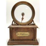 Very Rare 1915 La Mysterieuse Desk Clock. Made by The Hamburg American Clock Company. In need of