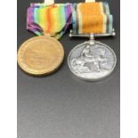 World War I Medal and Victory Medal awarded to Seaman J .W.Coy of the Royal Naval volunteer reserve.