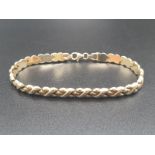 9K Yellow Gold Rope-Link Bracelet. 16cm. 5.77g