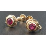 Pair of rolled gold earrings